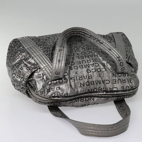 CHANEL Unlimited Tote Bag Nylon Silver CC Auth bs18167 - Picture 6 of 16